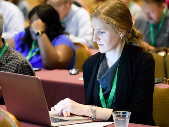 Person at an in-person event 