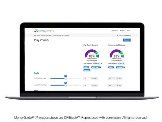在电脑上的MoneyGuidePro